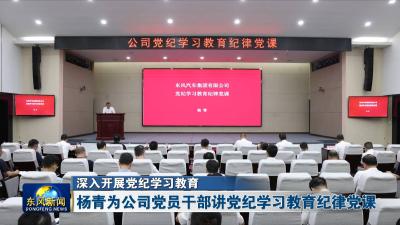 杨青为公司党员干部讲党纪学习教育纪律党课
