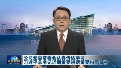 公司党委常委会认真传达学习  
习近平总书记近期重要讲话重要指示精神