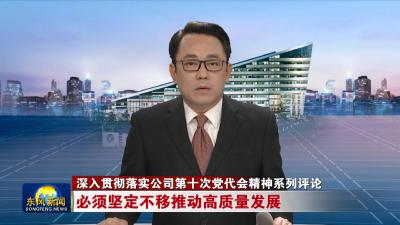 深入贯彻落实公司第十次党代会精神系列评论
必须坚定不移推动高质量发展