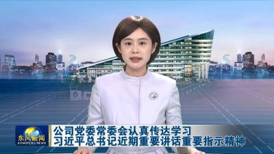 公司党委常委会认真传达学习习近平总书记近期重要讲话重要指示精神