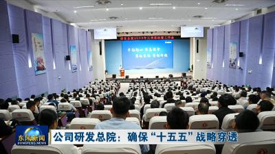 公司研发总院：确保“十五五”战略穿透