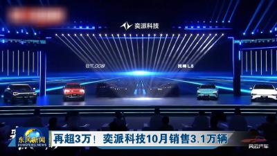 再超3万！奕派科技10月销售3.1万辆