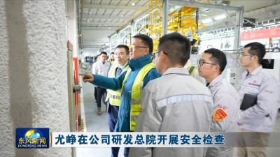 尤峥在公司研发总院开展安全检查