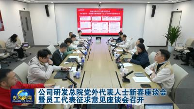 公司研发总院党外代表人士新春座谈会暨员工代表征求意见座谈会召开