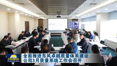 全面推进东风卓越质量体系建设公司3月质量系统工作会召开