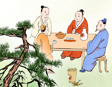 金缨：闻君子议论，如啜苦茗，森严之后，甘芳溢颊