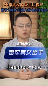 武汉新工厂，雷军再次出手@老杨谈谈