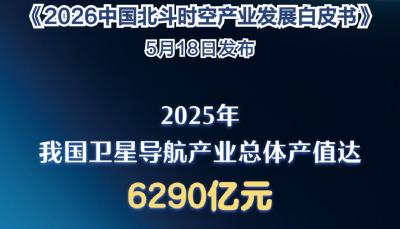 我国卫星导航产业产值超6000亿元